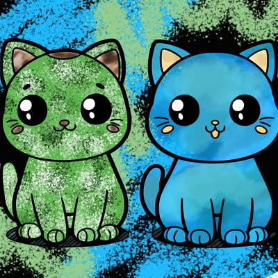 two cats