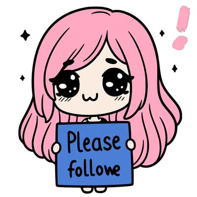 a girl holding  a sign  saying please  follow  me