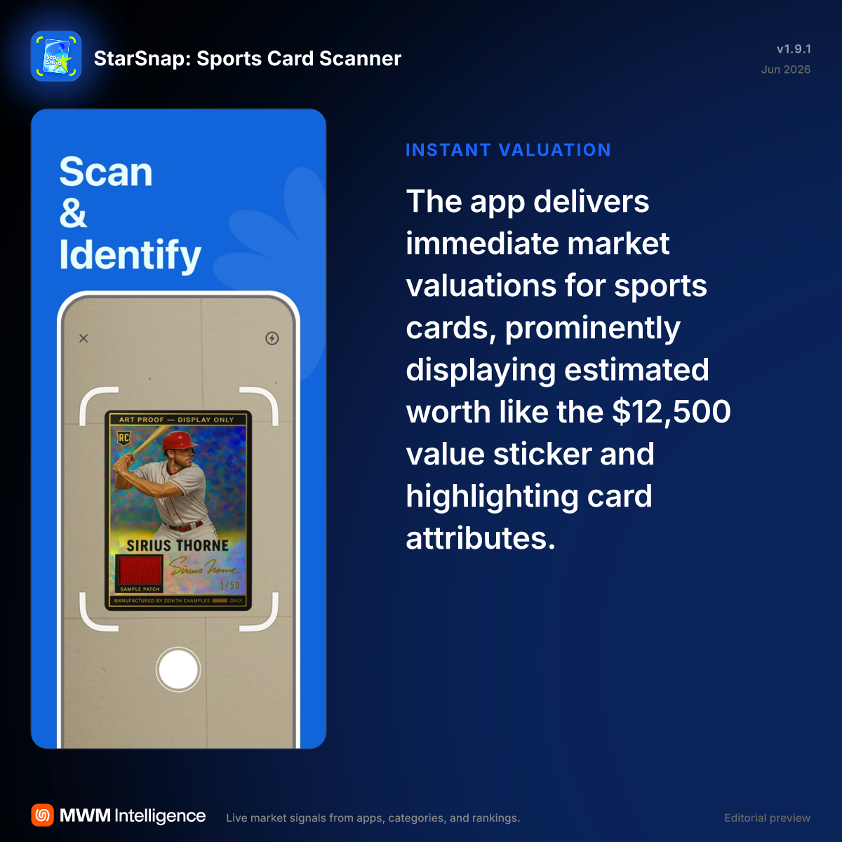 StarSnap: Sports Card Scanner - Sports App | MWM