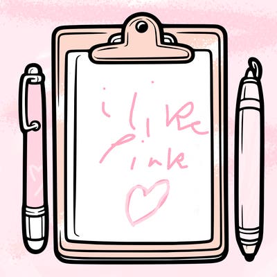 blank clip board with pen