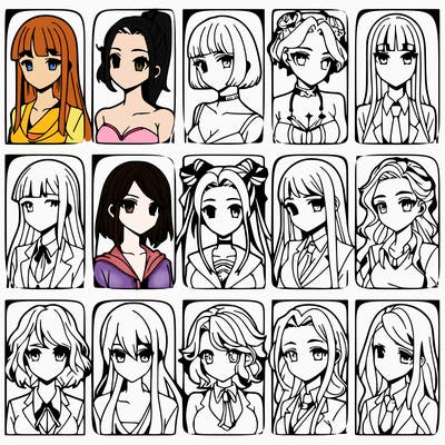 girls that look diffrent anime