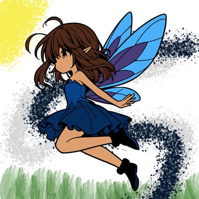 manga fairy flying