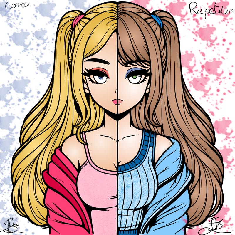 realistic girl split