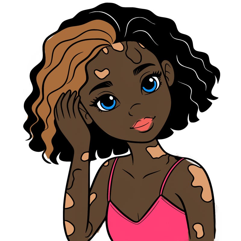 vitiligo black girl