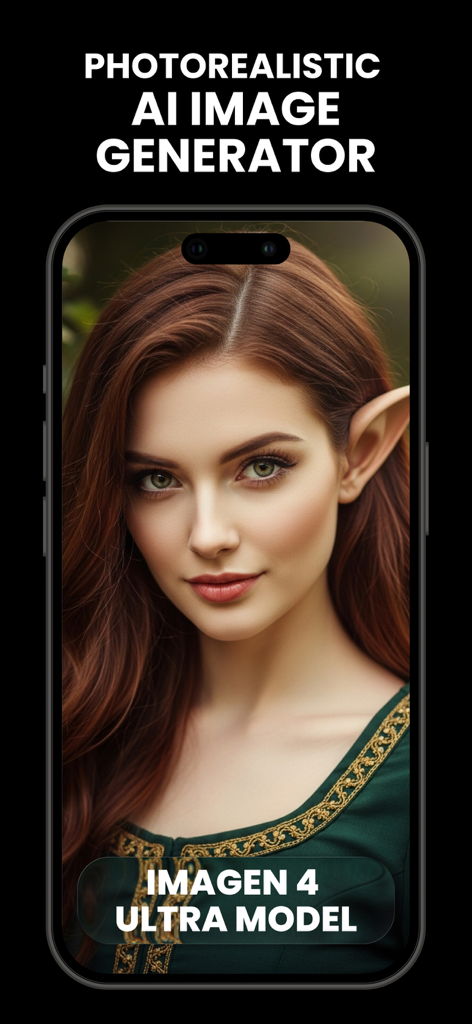 尖った耳を持つ女性の高品質でフォトリアルなAI生成ポートレート