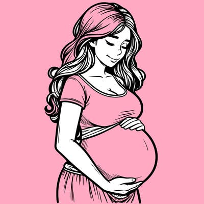 woman heavily pregnant realistic