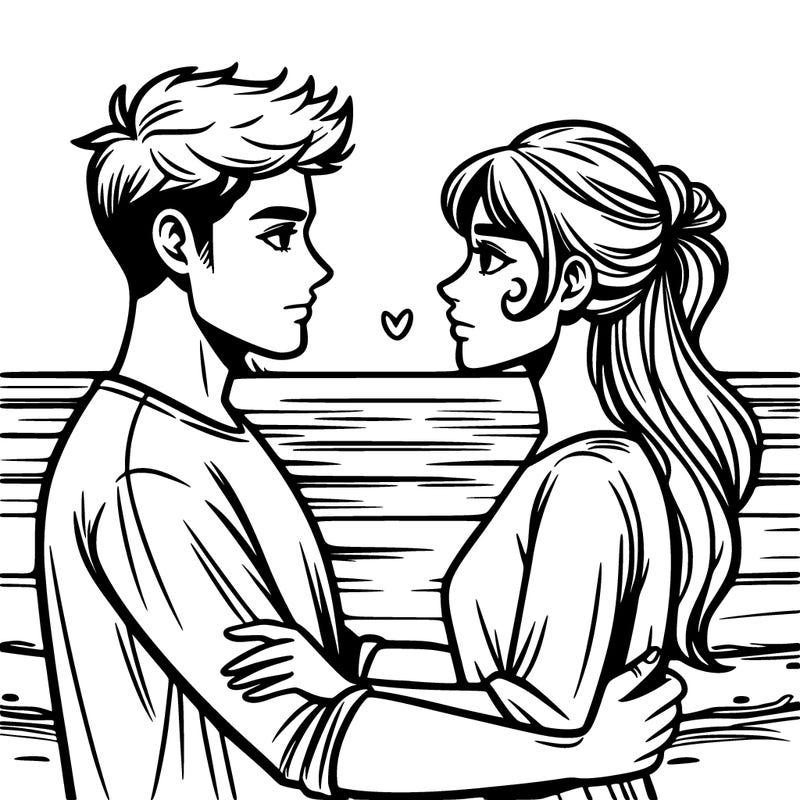 a man and a woman looking deeply into each others eyes at the beach with the sun setting behind them