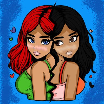 realistic girl split