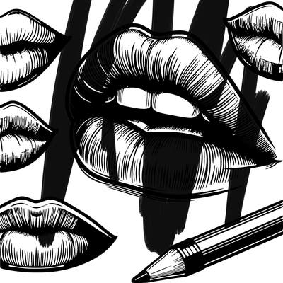 realistic  lips
