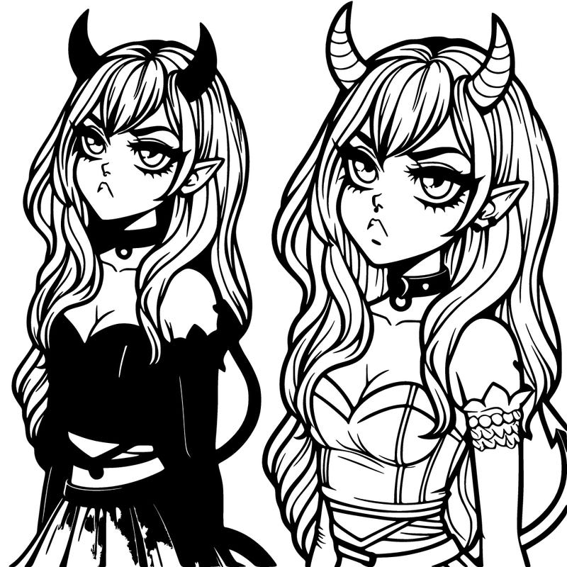 realistic devil girl