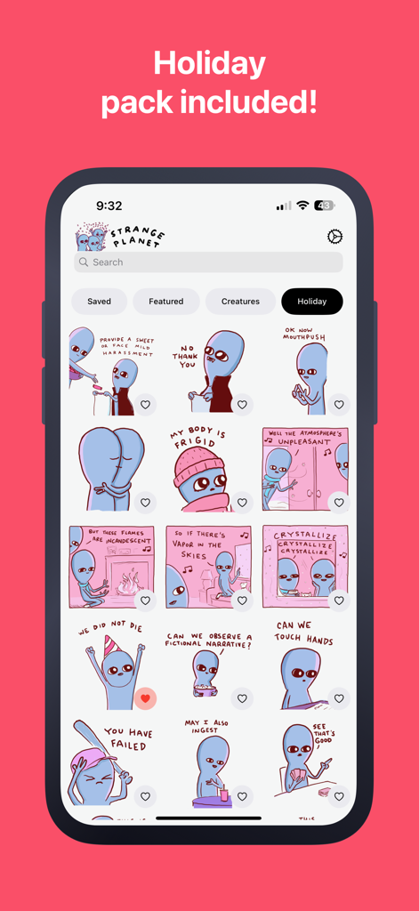 Strange Planet Stickers - Entertainment App | MWM