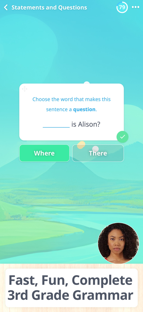 Learn Grammar 3rd Grade - Interactive grammar lesson for 3rd graders on forming questions in the Class Ace app