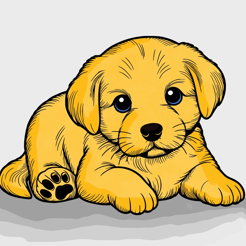 a cute realistic puppy