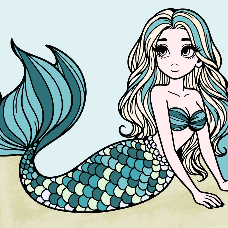 a very beautiful mermaid
