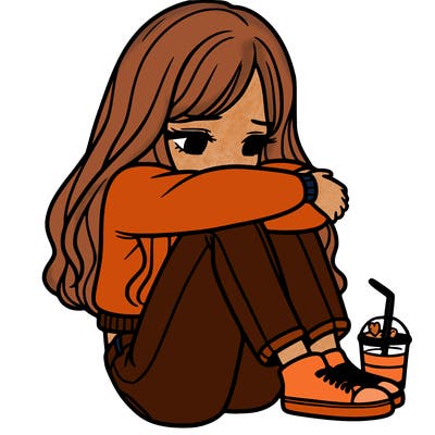 a girl  after a breakup