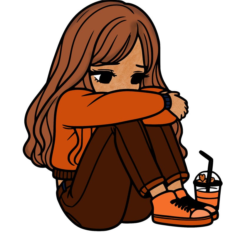 a girl  after a breakup