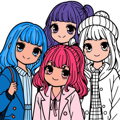 a group of girls