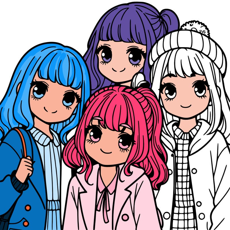 a group of girls