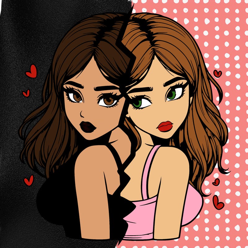 realistic girl split