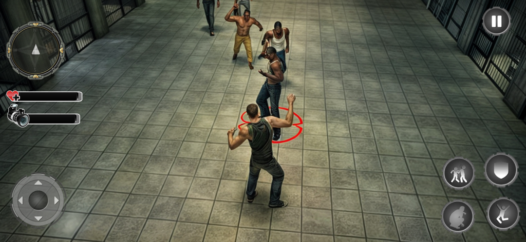 Grand Prison Escape Break Game - Combat scene in a prison hallway gameplay screenshot