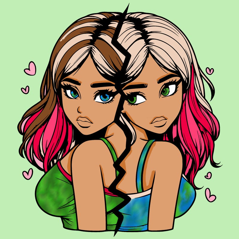 realistic girl split