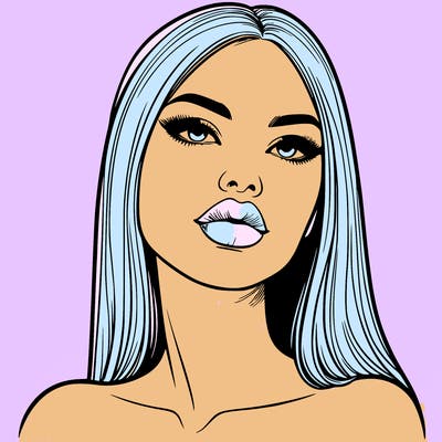 realistic woman with full lips