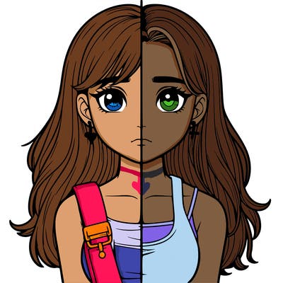 realistic girl split