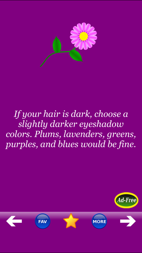 Una recomendación de consejo de belleza para mujeres con cabello oscuro para usar sombras de ojos más oscuras como ciruela y lavanda.