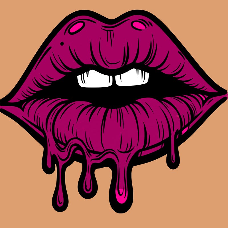 lips that look realistic and drip