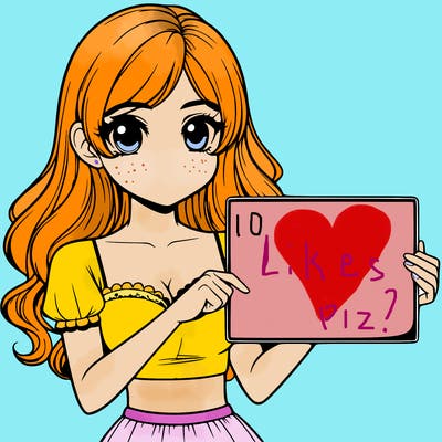 realistic pretty girl holding blank sign