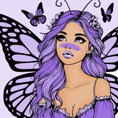 butterfly fairy realistic girl