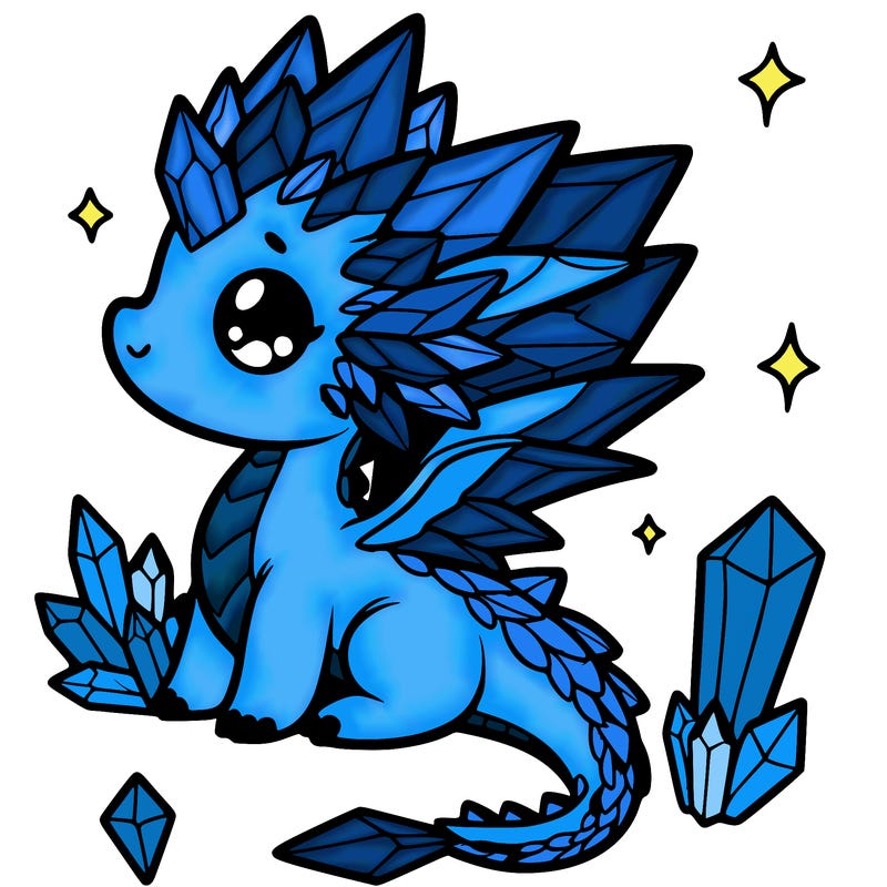 little cute crystal dragon