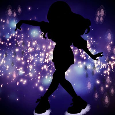 realistic girl danceing