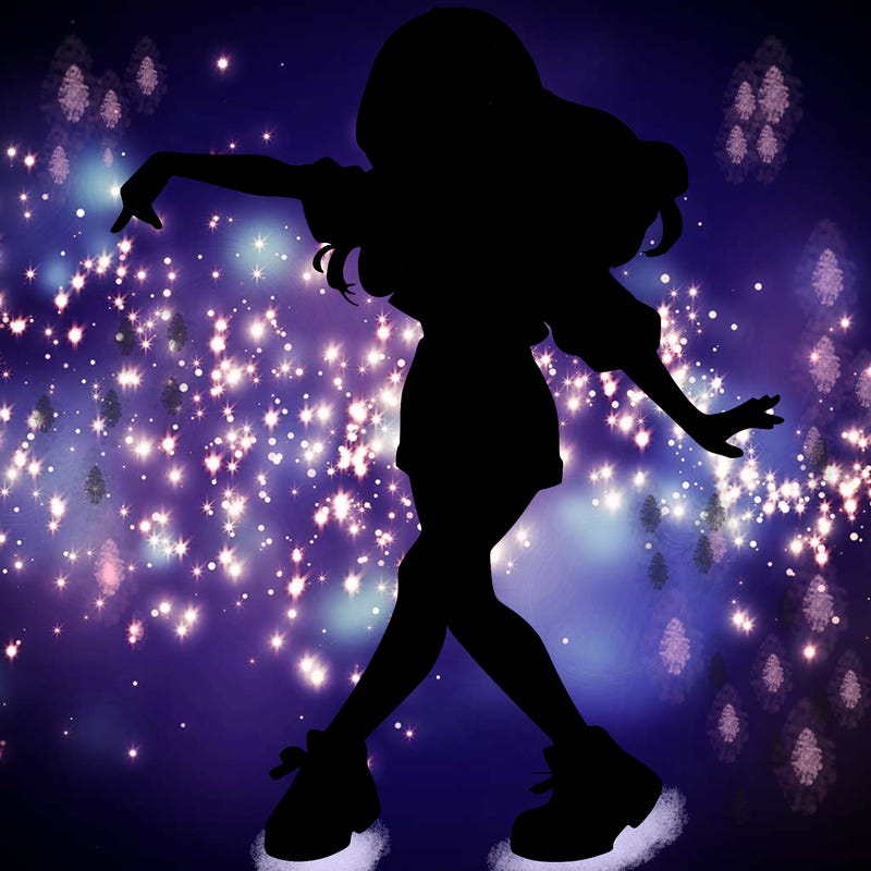 realistic girl danceing