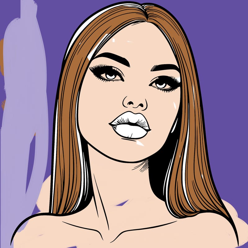 realistic woman with full lips