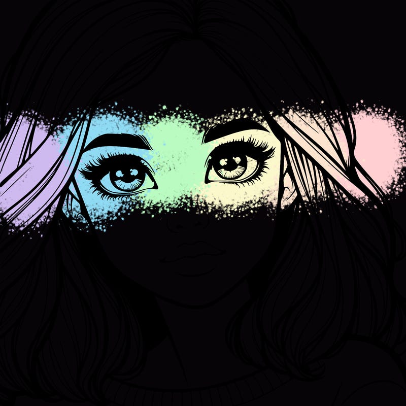 realistic girl whith cute eyes