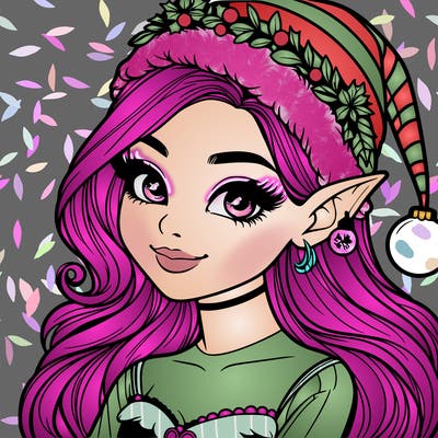 christmas girl elf realistic