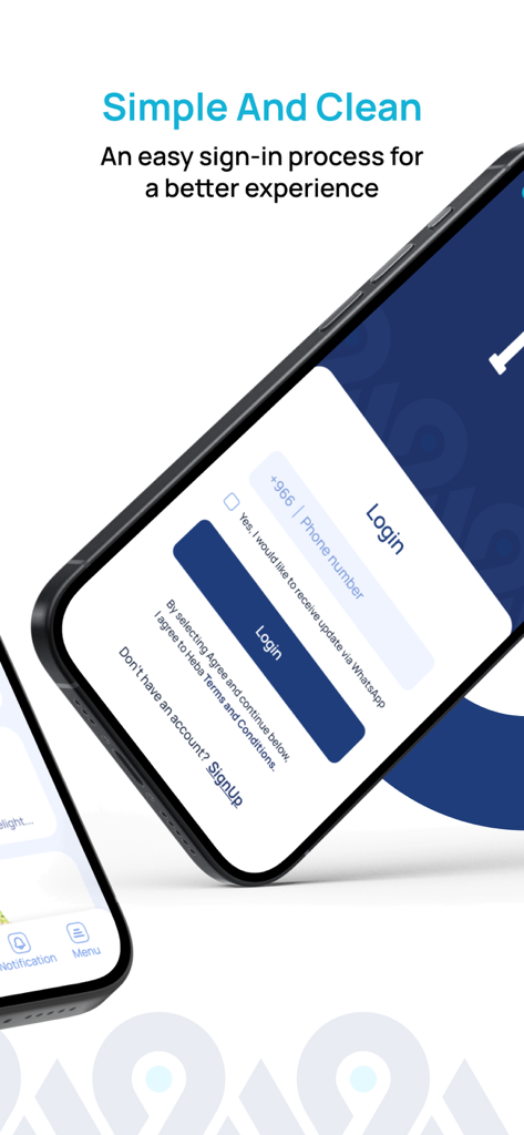 MoyaApp mobile login screen featuring a simple and clean interface for an easy sign-in process