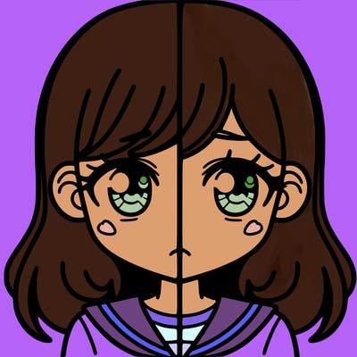 a split of a girl