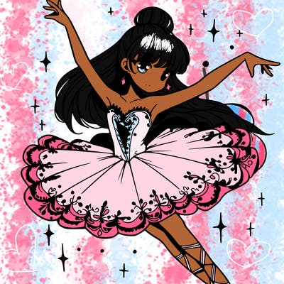 gorgeous anime ballet dancer