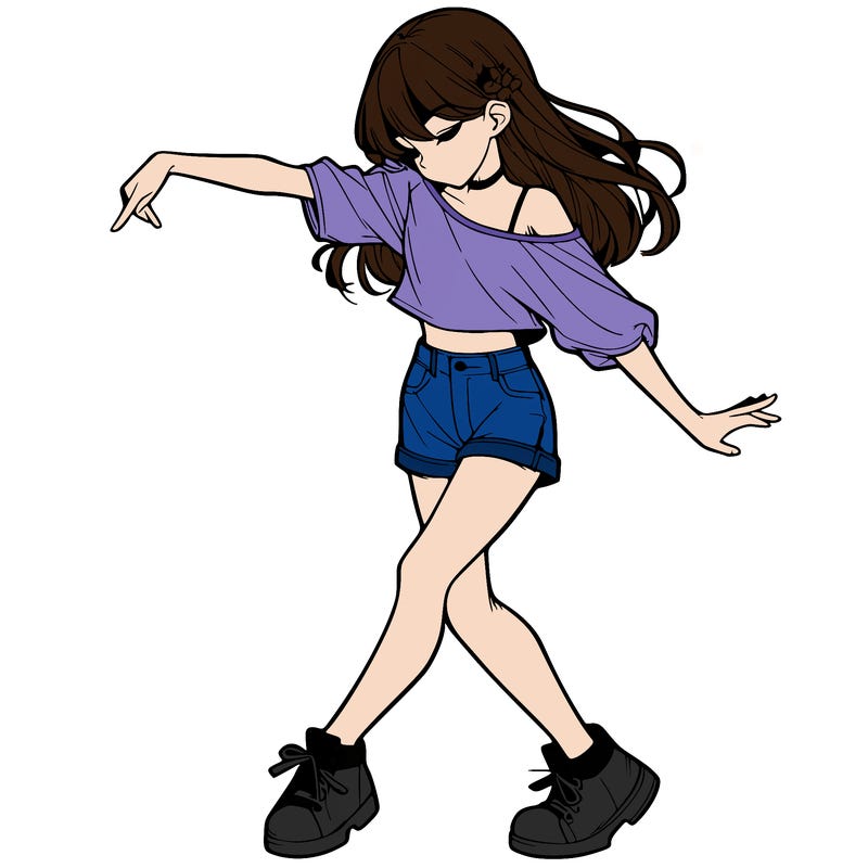 realistic girl danceing