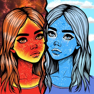 realistic girl split