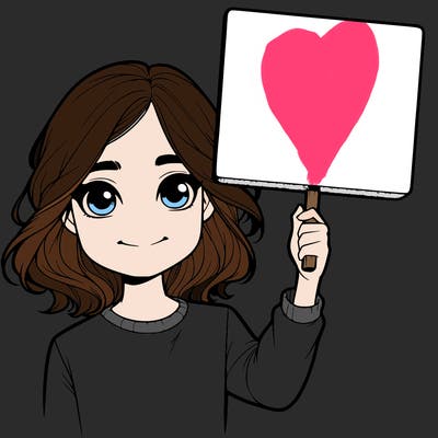 realistic girl holding up a sign