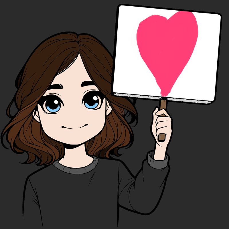 realistic girl holding up a sign