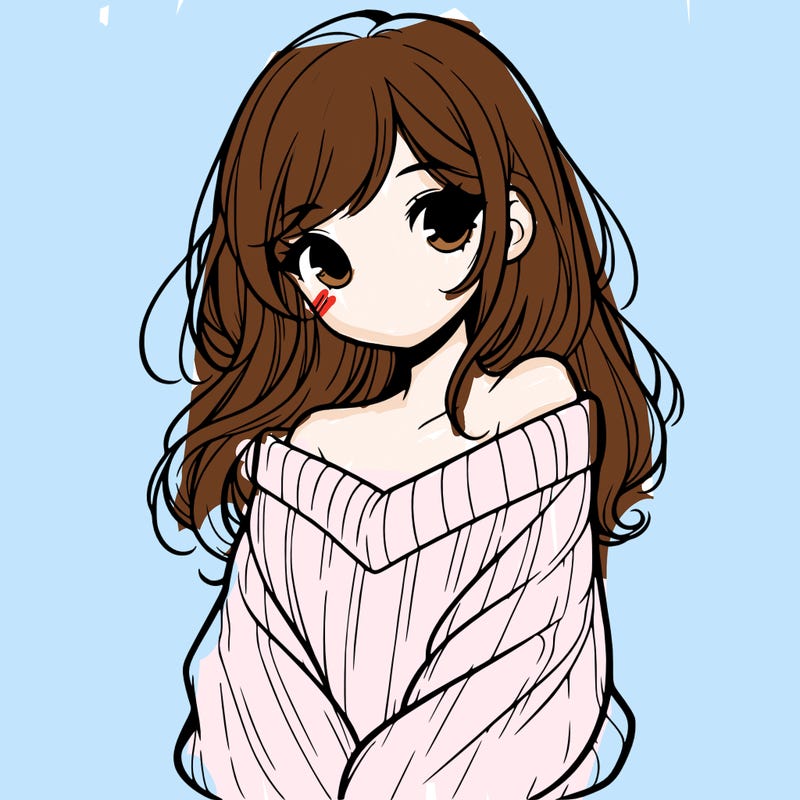shy pretty girl wearing a sweater that is falling off one shoulder portrait