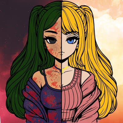 realistic girl split