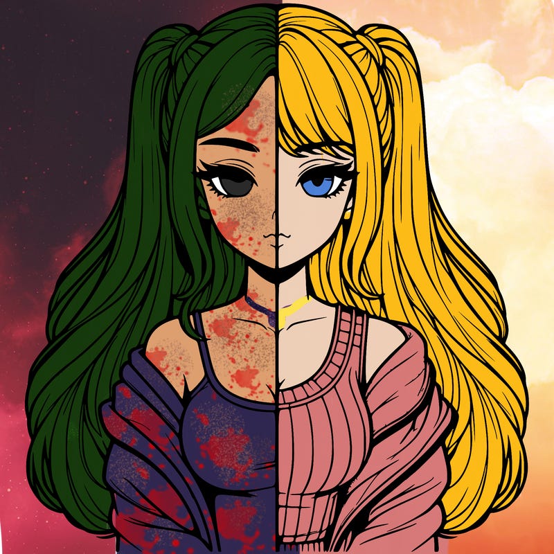 realistic girl split