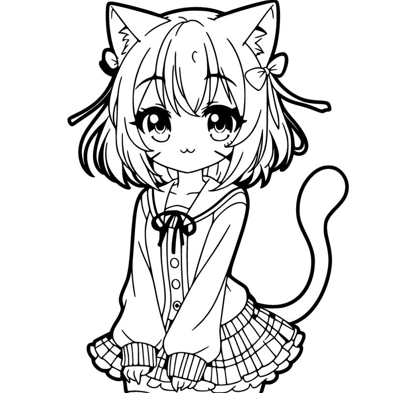 cat anime girl