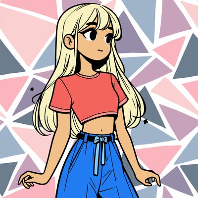 girl in a cute crop top
