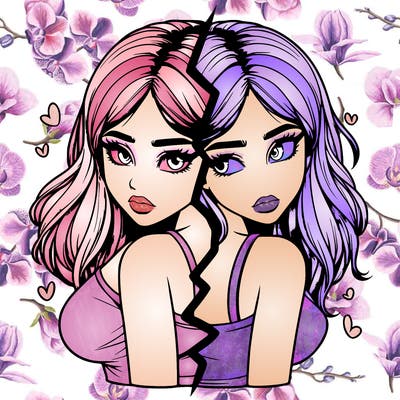 realistic girl split